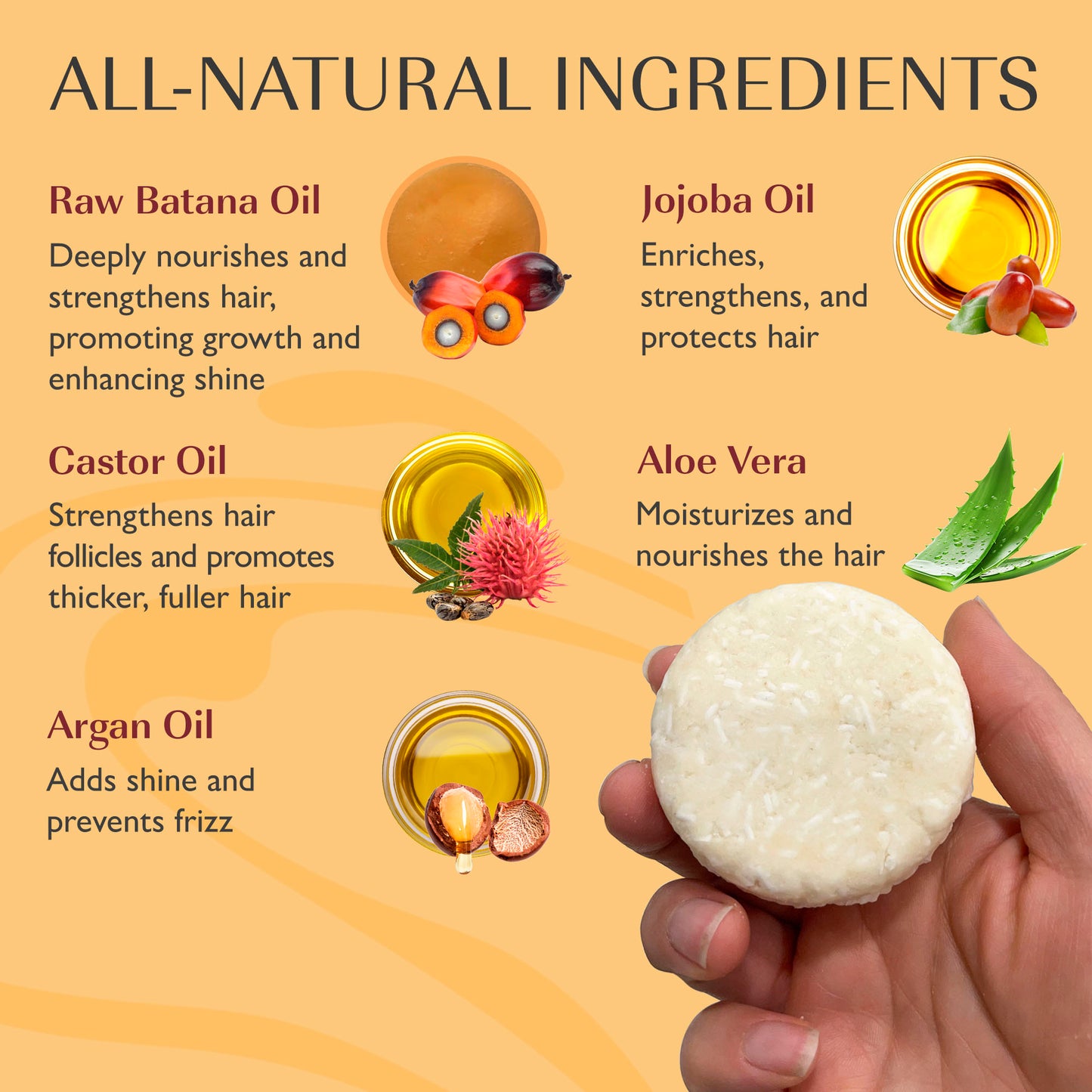 Batana Oil Shampoo Bar and Conditioner Bar for Hair Growth