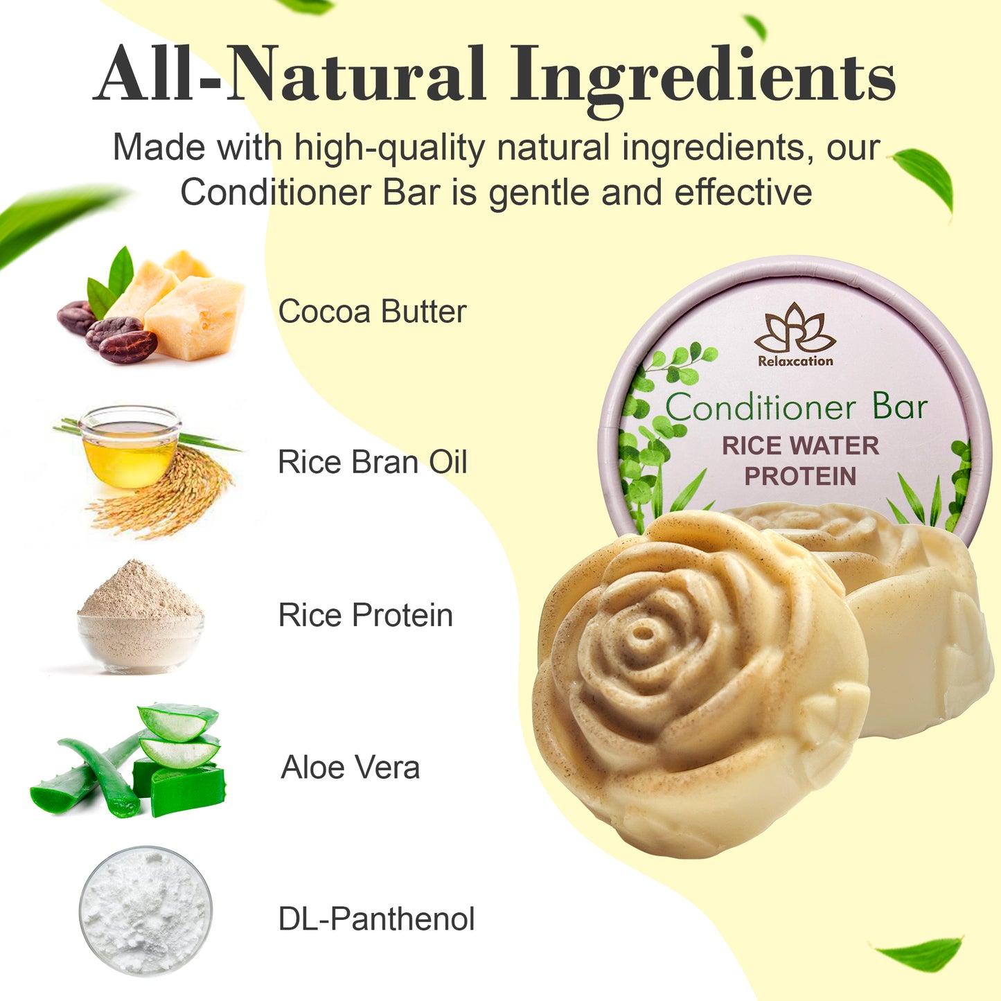 RICE WATER PROTEIN Shampoo Bar and Conditioner Bar for Hair Growth