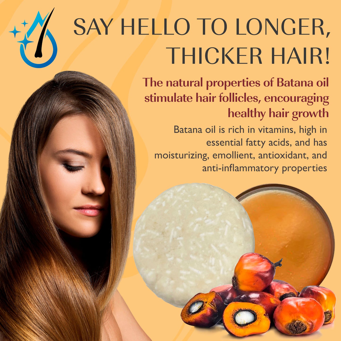 Batana Oil Shampoo Bar and Conditioner Bar for Hair Growth