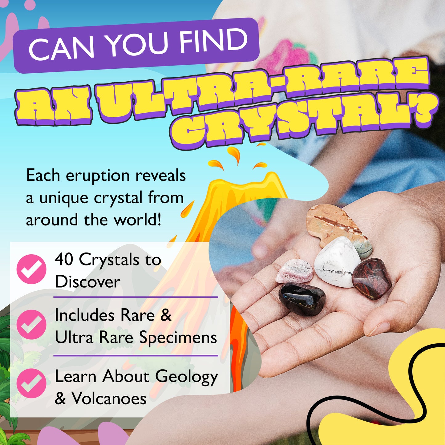 Bath Bombs Volcano Crystals Potions - Collect All 40 Crystals