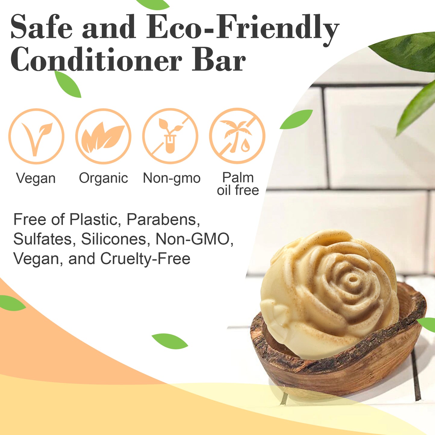 RICE WATER PROTEIN Conditioner Bar for Hair Growth and Strengthening