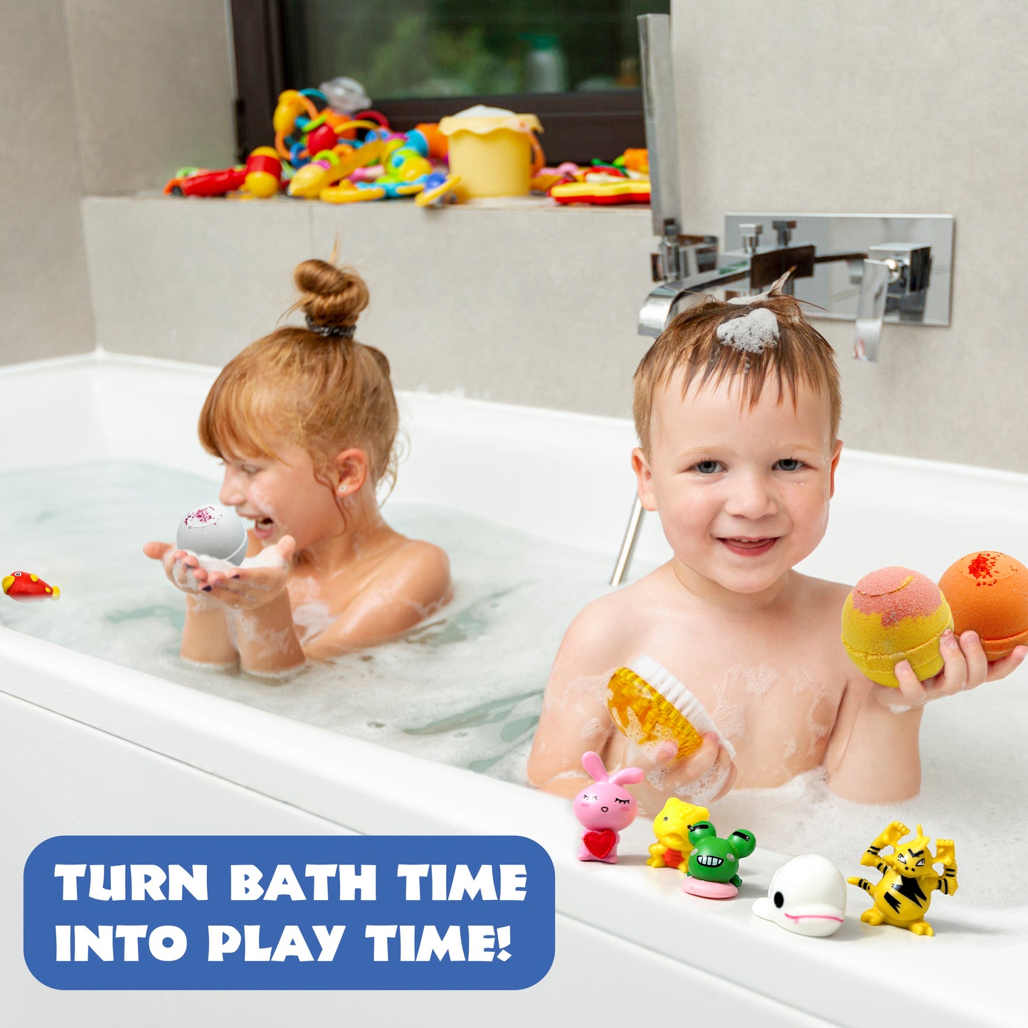 12 Bath Bombs for Kids with Surprise Toys Inside