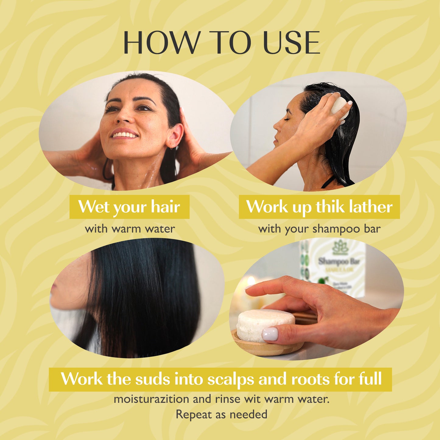 Marula oil SOLID Shampoo Bar for Hair Growth - For Curly Hair, Damaged or Dry