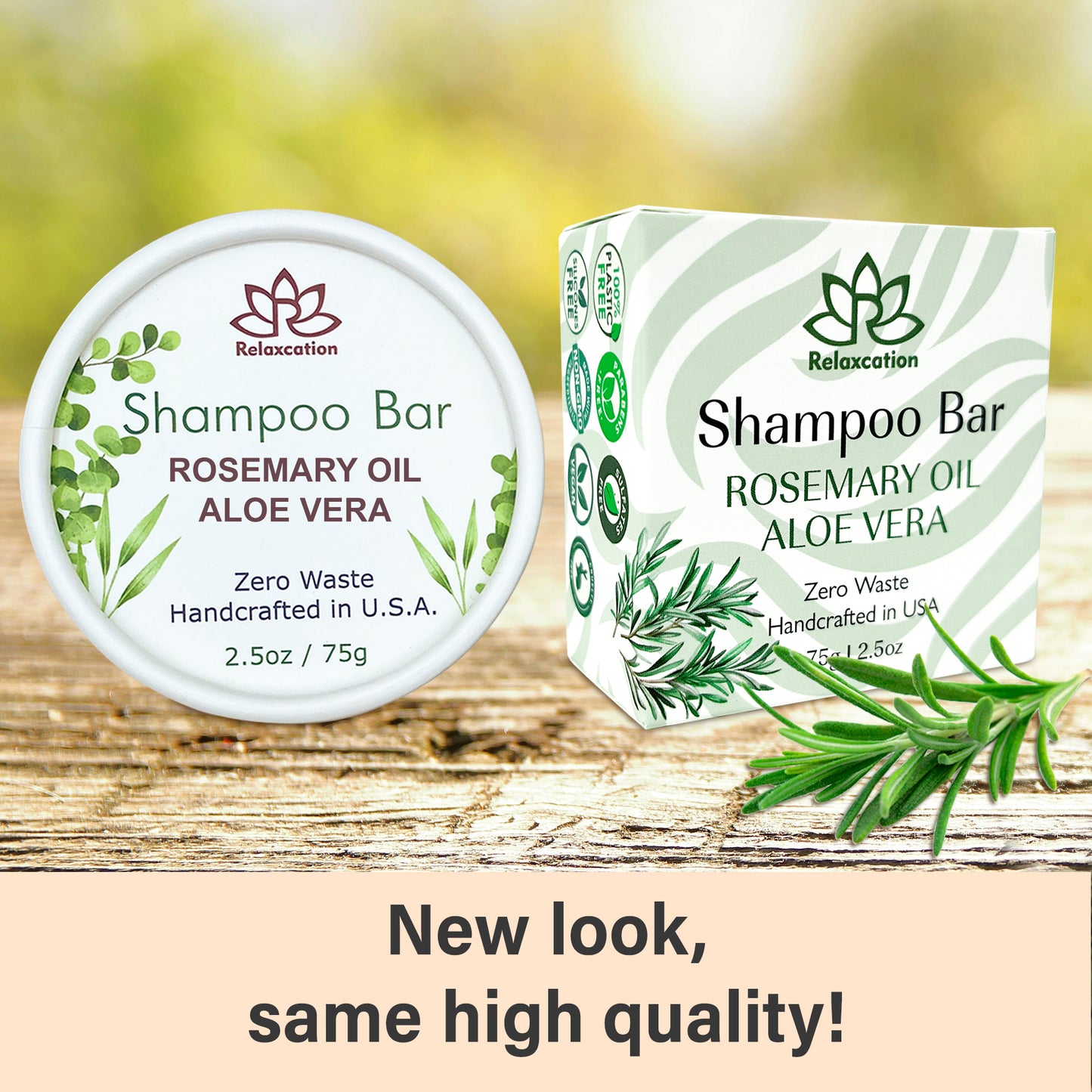 Organic Rosemary Oil and Aloe Vera Solid Shampoo Bar for Hair Growth, Refreshers, and Hydrates