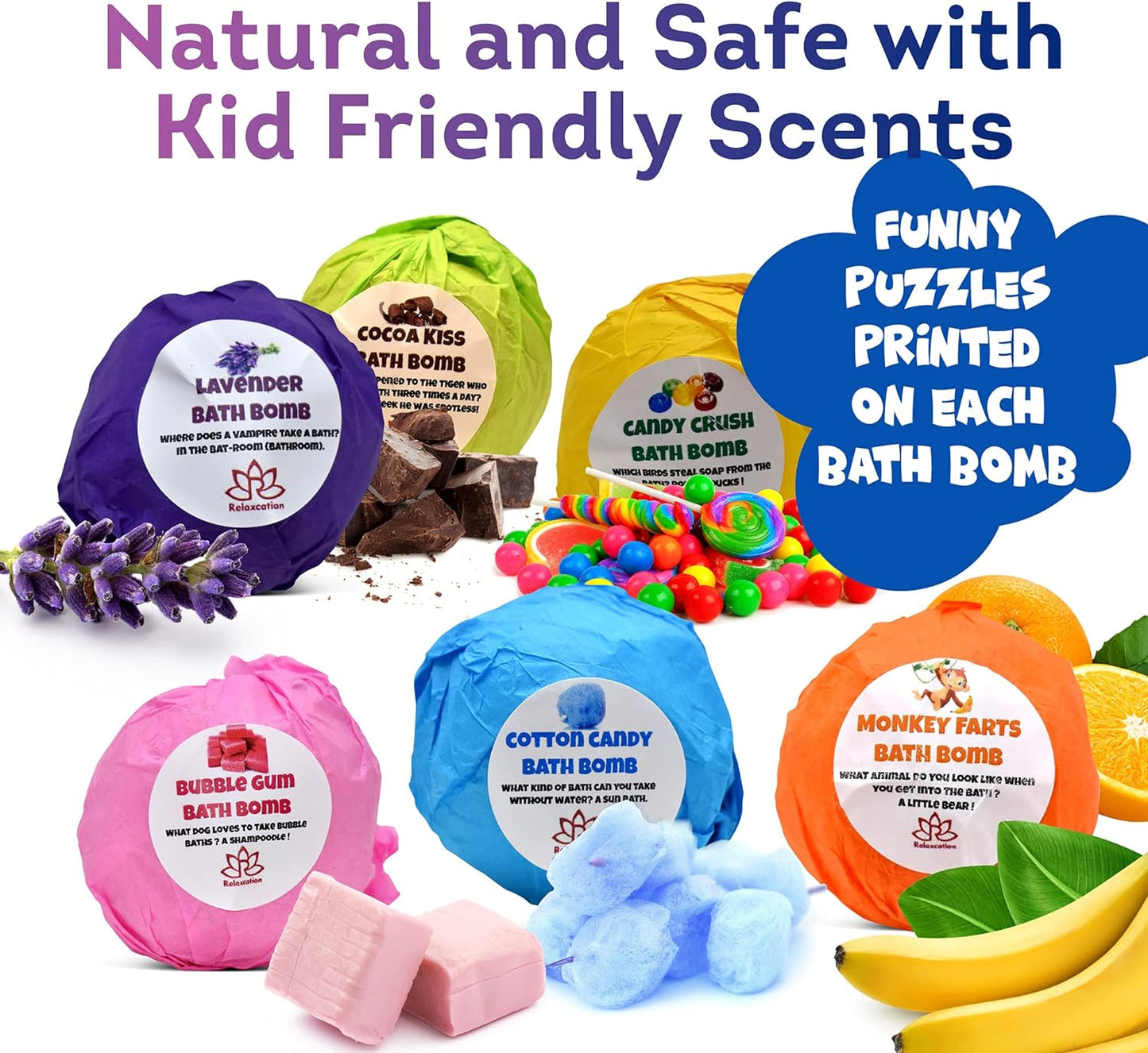 Bath Bombs for Kids with Mystery Toys Inside