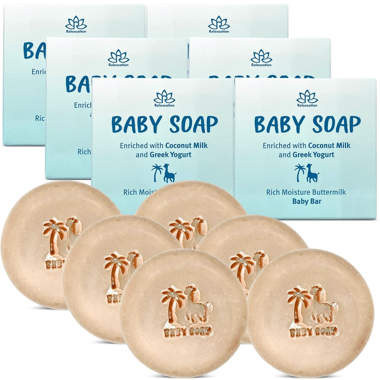 Baby Soap Bars with Greek Yogurt and Coconut Milk (Set of 6)