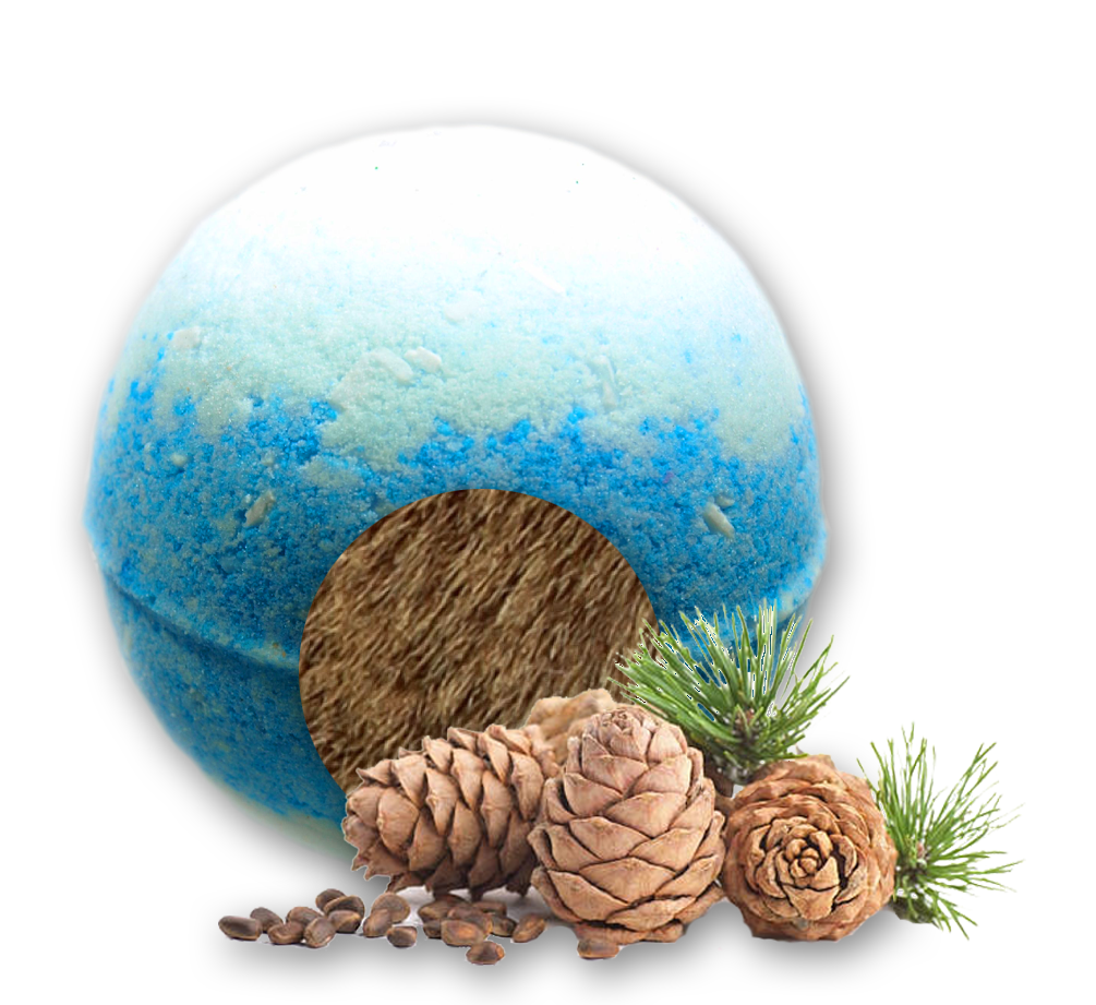 "Cool Water" Organic Bath Bomb for Men in kraft box - 5 oz