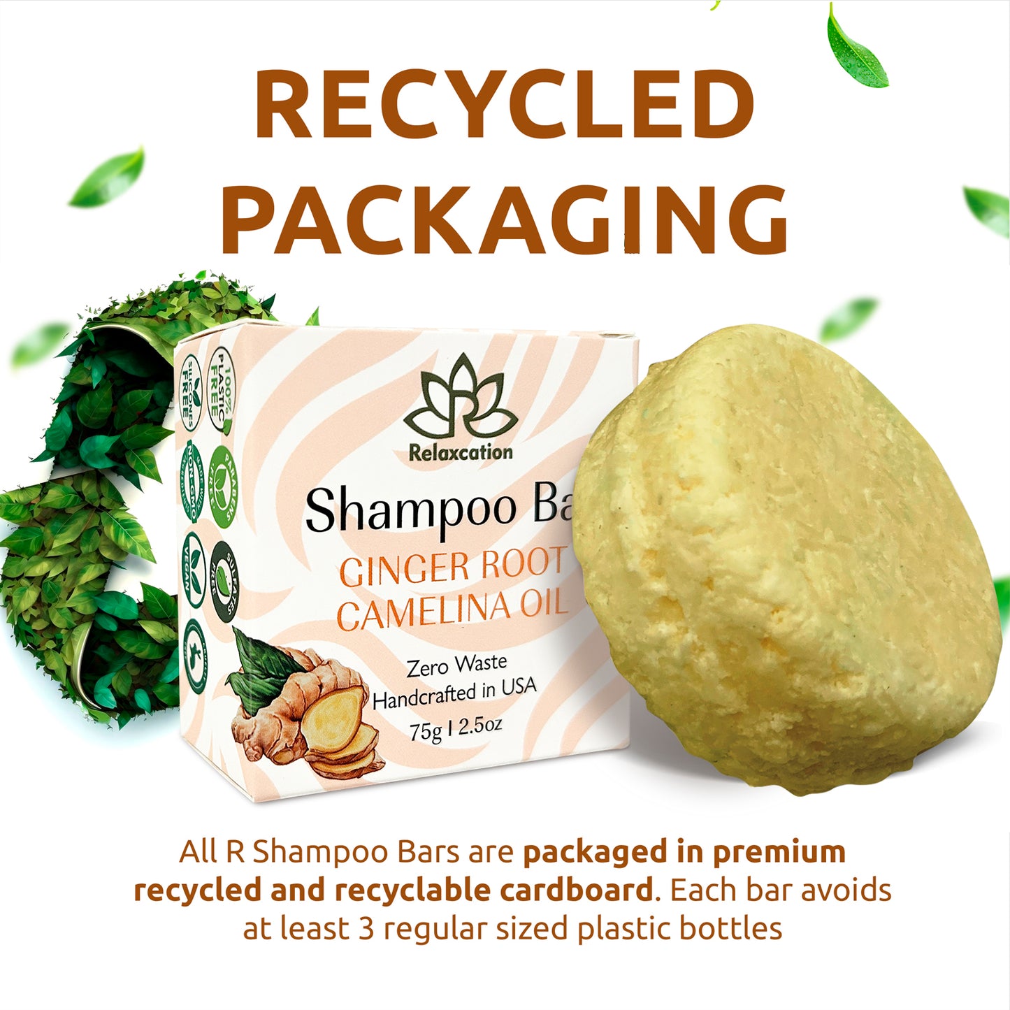 Ginger Root SOLID Shampoo Bar for Hair Growth