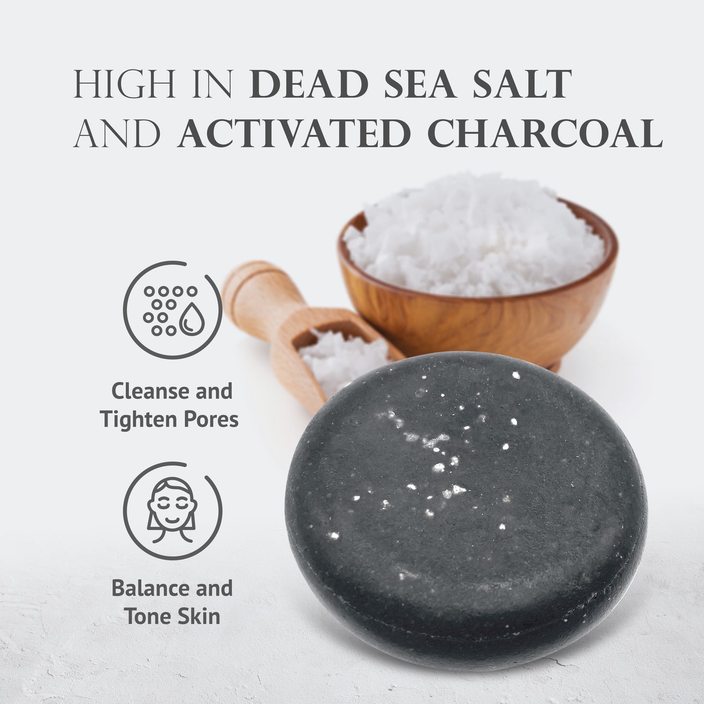 Black Charcoal Dead Sea Salt Soap