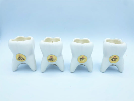 MINI MOLAR TOOTH Soy Wax Candle Set of 4