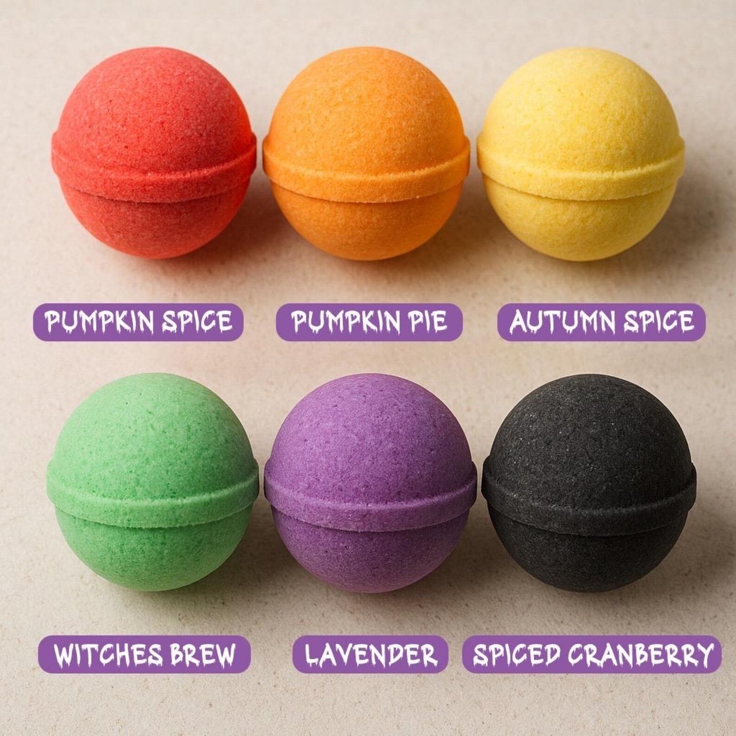 6 Bath Bombs with HalloweenToys Inside for Kids – Natural & Safe Bombs with Essential Oils