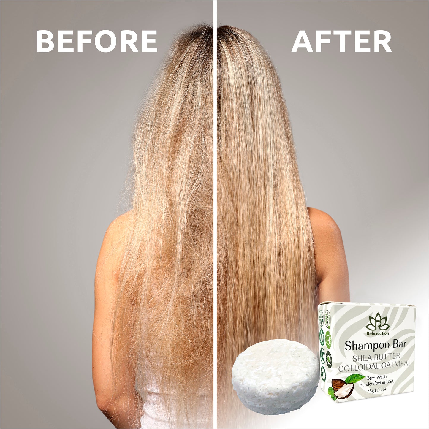 UNSCENTED Shampoo Bar for Damaged Hair