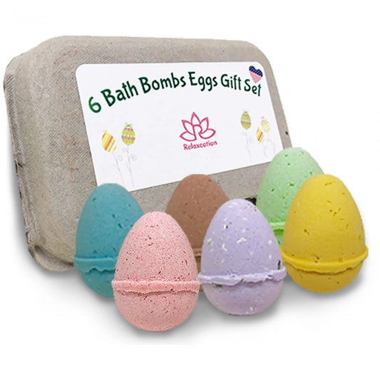 Easter Eggs Bath Bombs for Kids - 6 Pack Gift Set