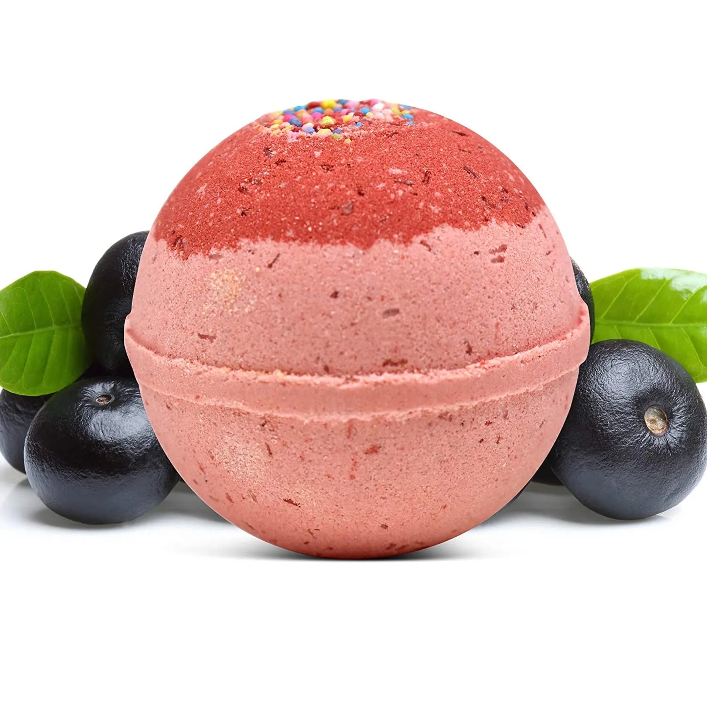 "Acai Berries & Satin" Organic Bath Bomb in kraft box - 5 oz