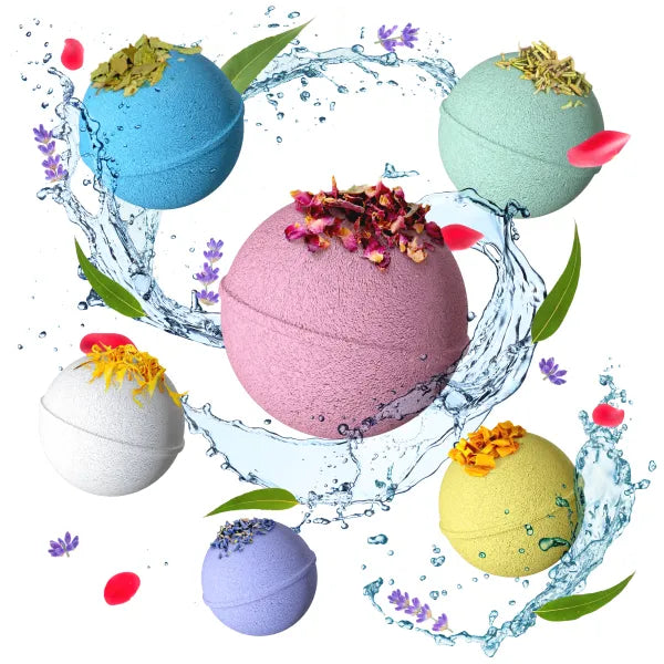 All-Natural Organic Bath Bombs - Relaxing 6 Set