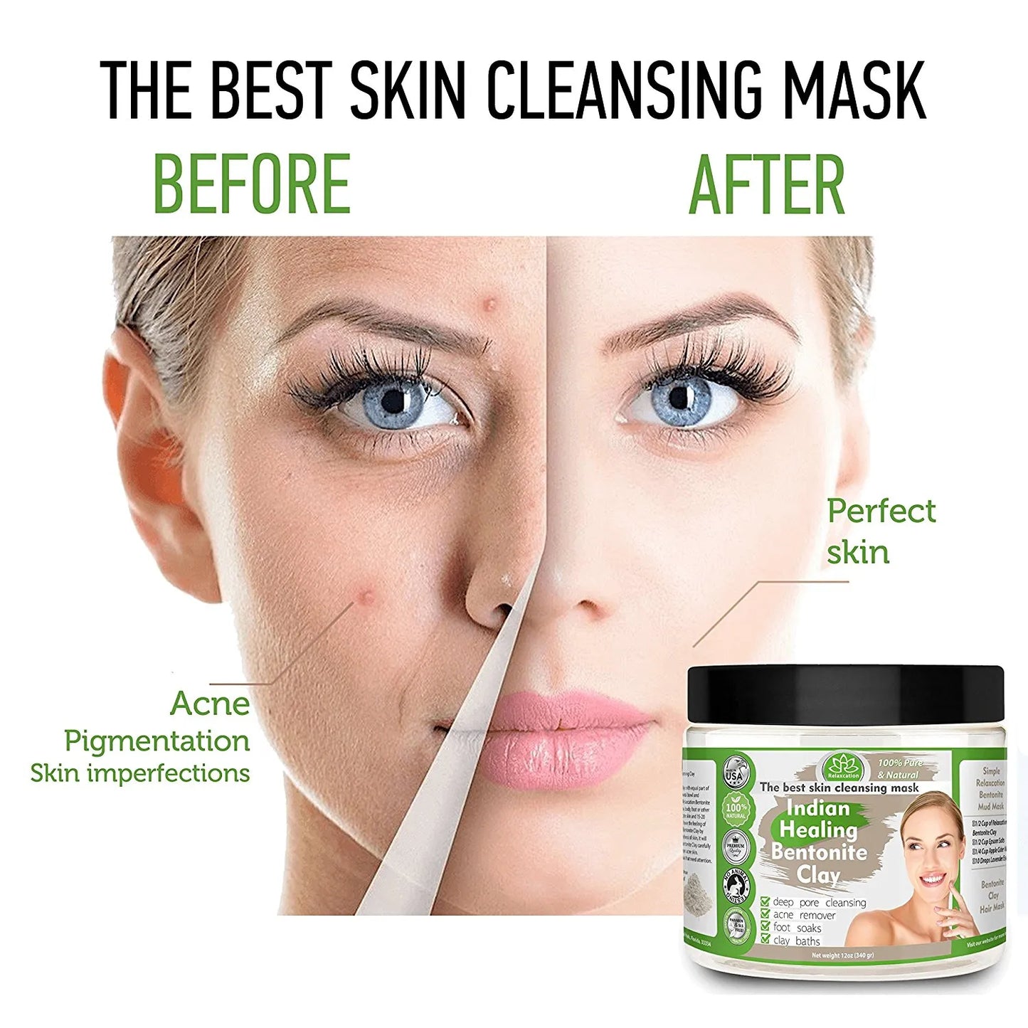 Pure Indian Healing Bentonite Clay