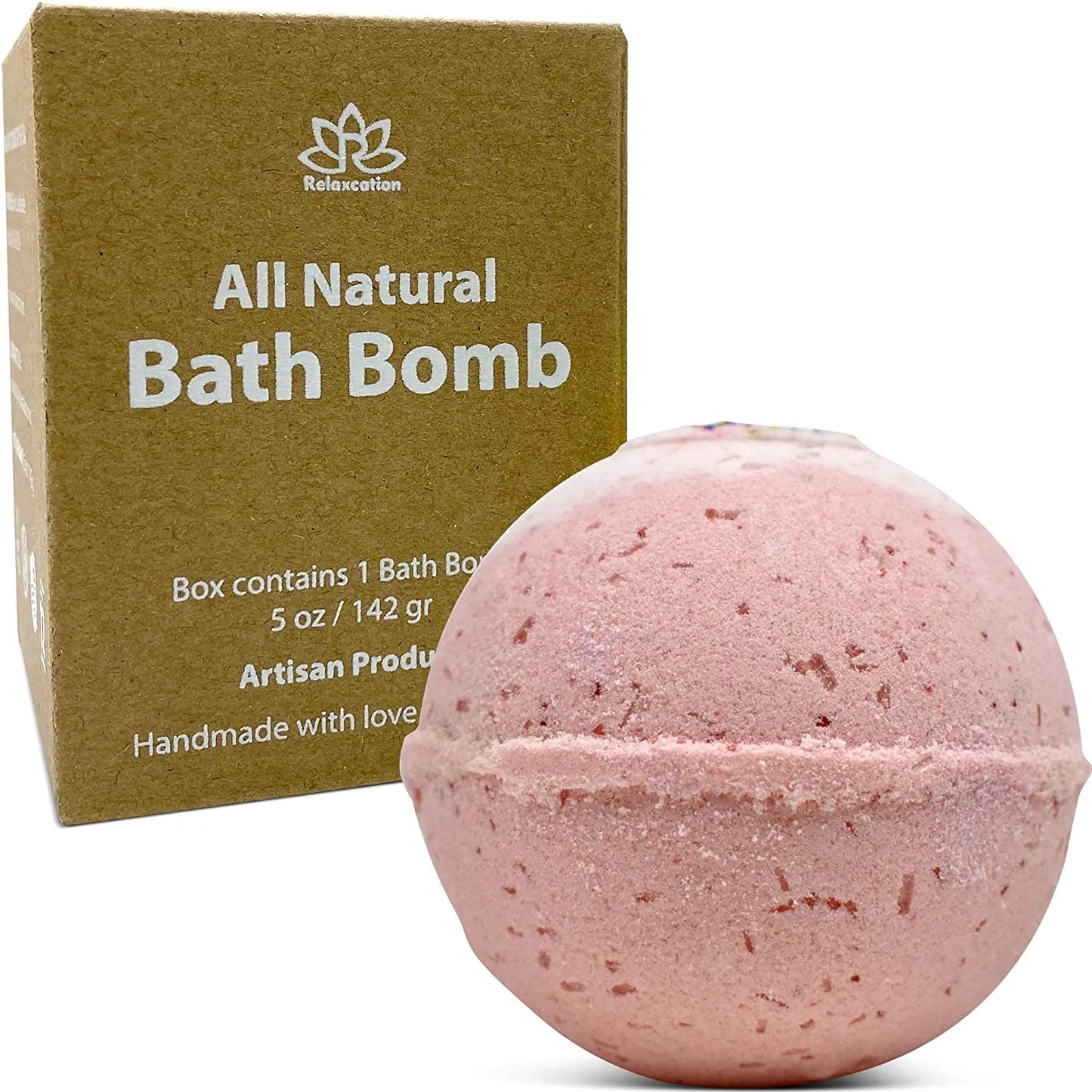"Birthday Cake" Organic Bath Bomb in kraft box - 5 oz