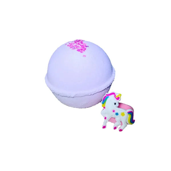Unicorn Ring Toy Bath Bomb for Kids with Surprise Inside