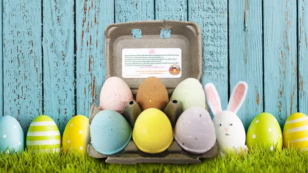 Easter Eggs Bath Bombs for Kids - 6 Pack Gift Set