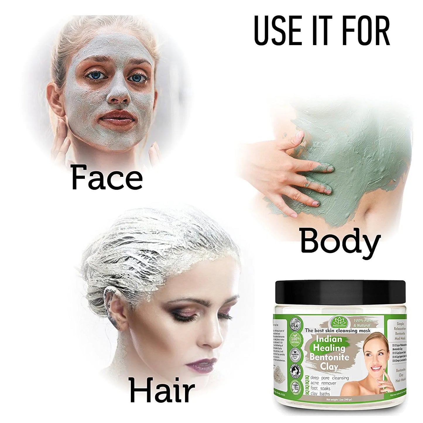 Pure Indian Healing Bentonite Clay