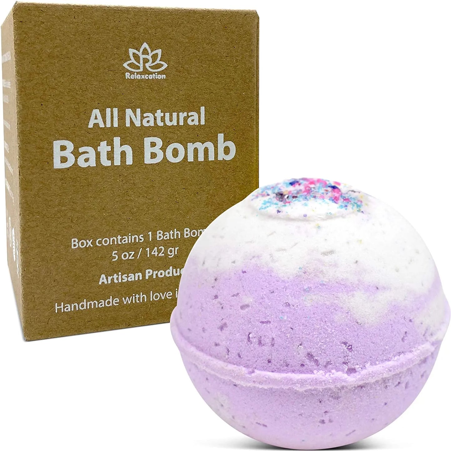 "Unicorn Poop" Organic Bath Bomb in kraft box - 5 oz