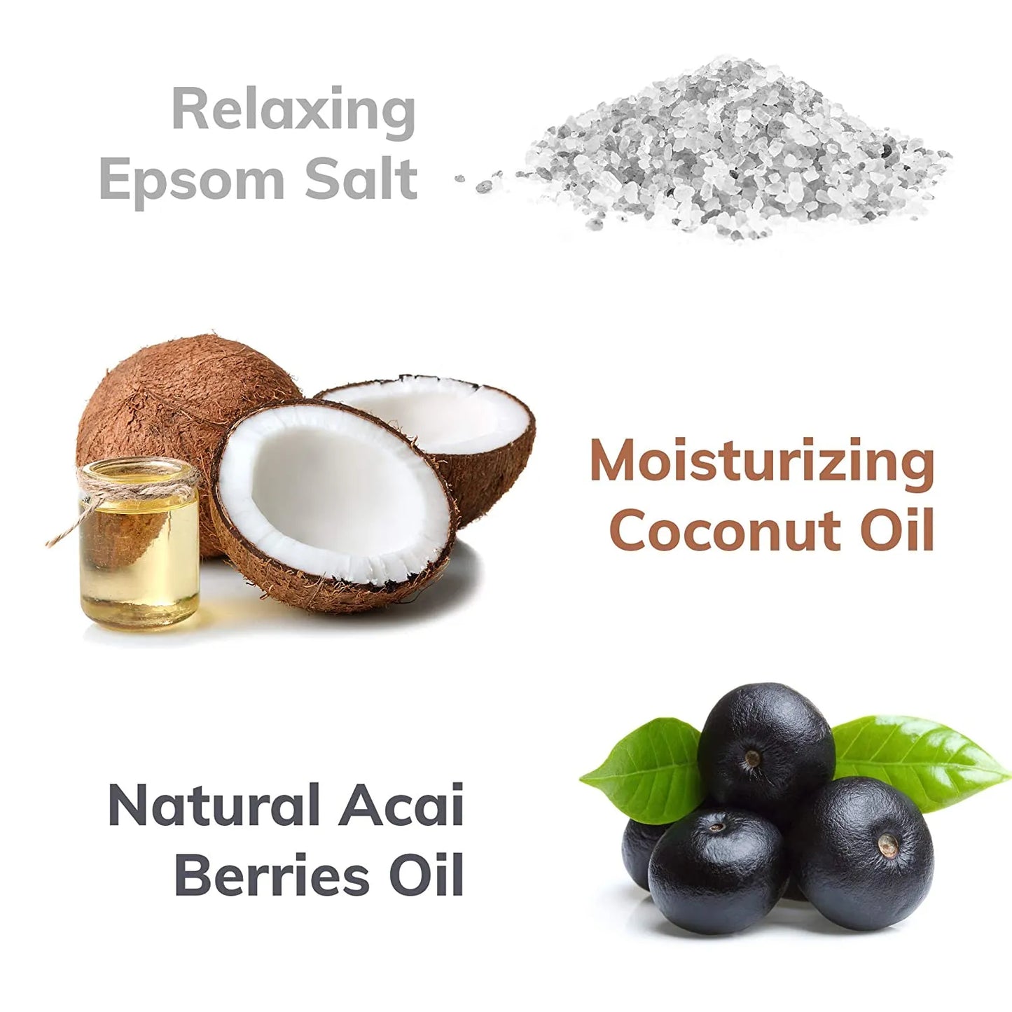 "Acai Berries & Satin" Organic Bath Bomb in kraft box - 5 oz