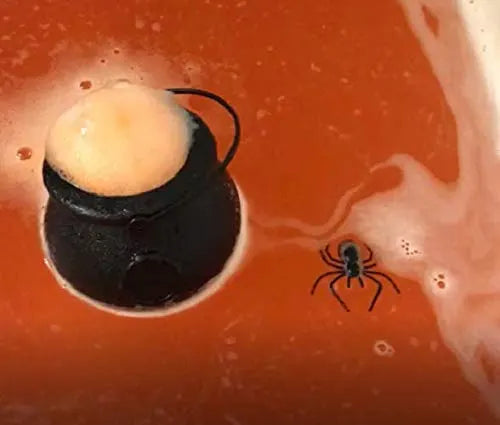 4 Halloween Cauldrons Bath Bombs with Scary Toys Inside