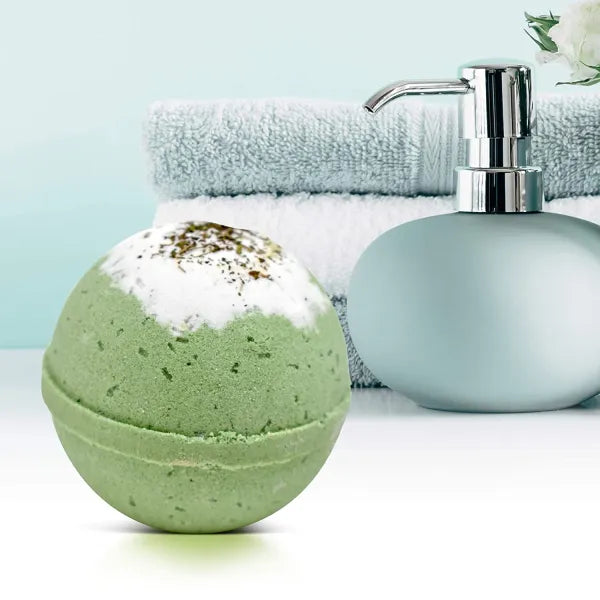 "Spearmint" Organic Bath Bomb in kraft box - 5 oz