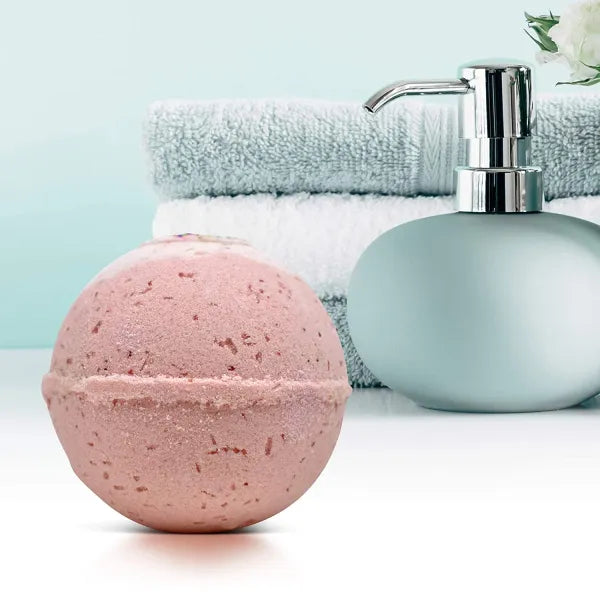 "Birthday Cake" Organic Bath Bomb in kraft box - 5 oz