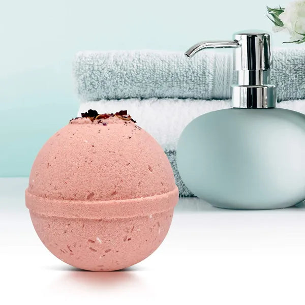 "Rose Garden" Organic Bath Bomb in kraft box - 5 oz