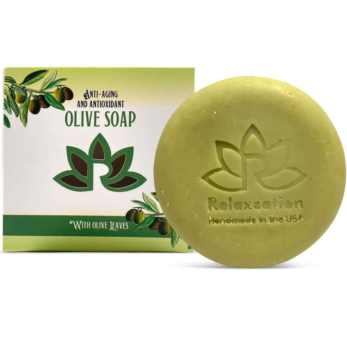 Natural Soap Bar with Olive Oil and Olive Leaves