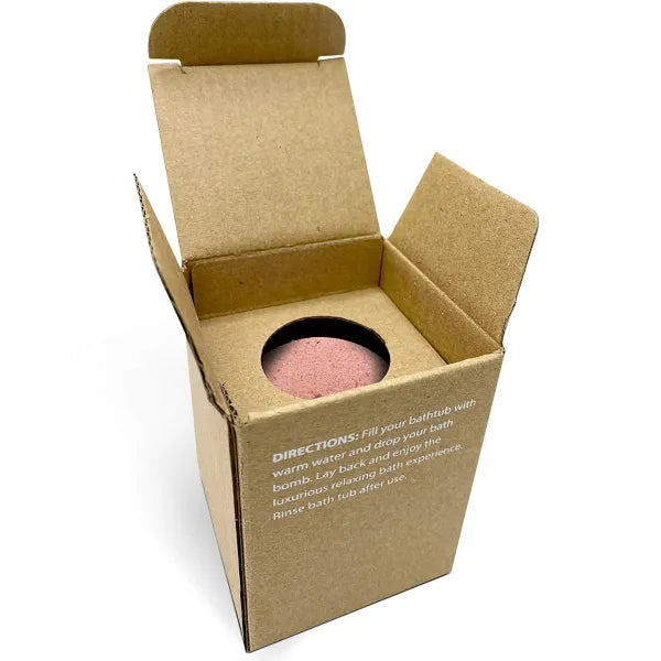 "Rose Garden" Organic Bath Bomb in kraft box - 5 oz