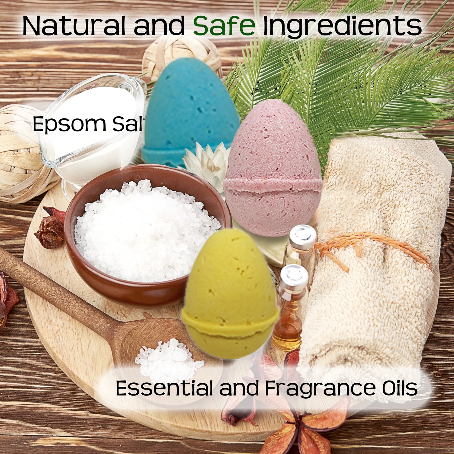 Easter Eggs Bath Bombs for Kids - 6 Pack Gift Set