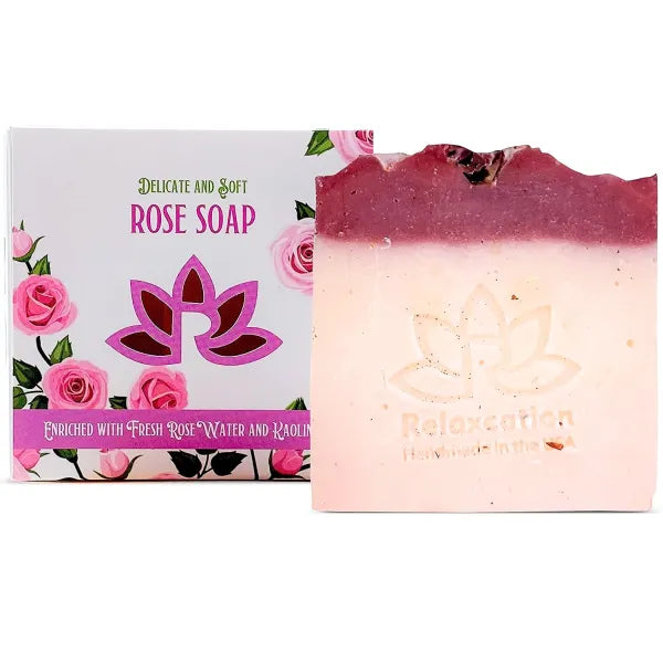 Natural Soap Bar with Kaolin Clay and Rose Water