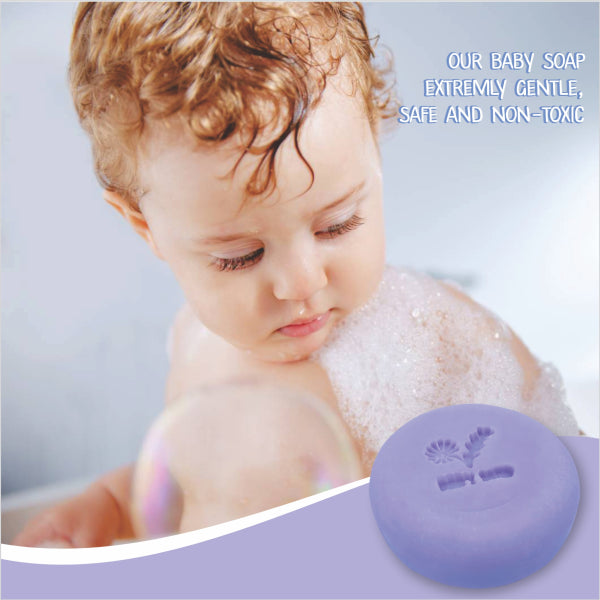 Lavender Chamomile Natural Baby Soap Bar for Kids - Calming and Relaxing