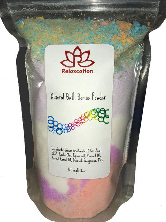 Bubble Bath Powder with Olive Oil, Coconut Oil and Apricot Kernel Oil