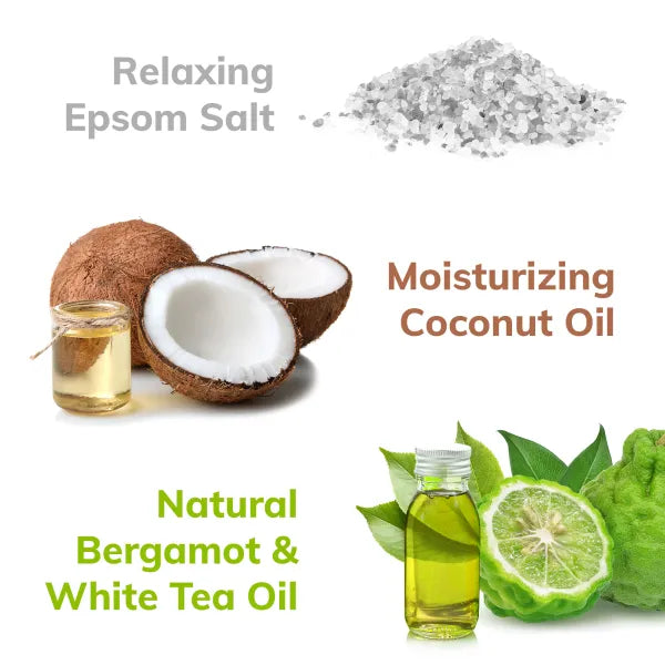 "Bergamot & White Tea" Organic Bath Bomb in kraft box - 5 oz