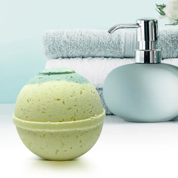 "Bergamot & White Tea" Organic Bath Bomb in kraft box - 5 oz