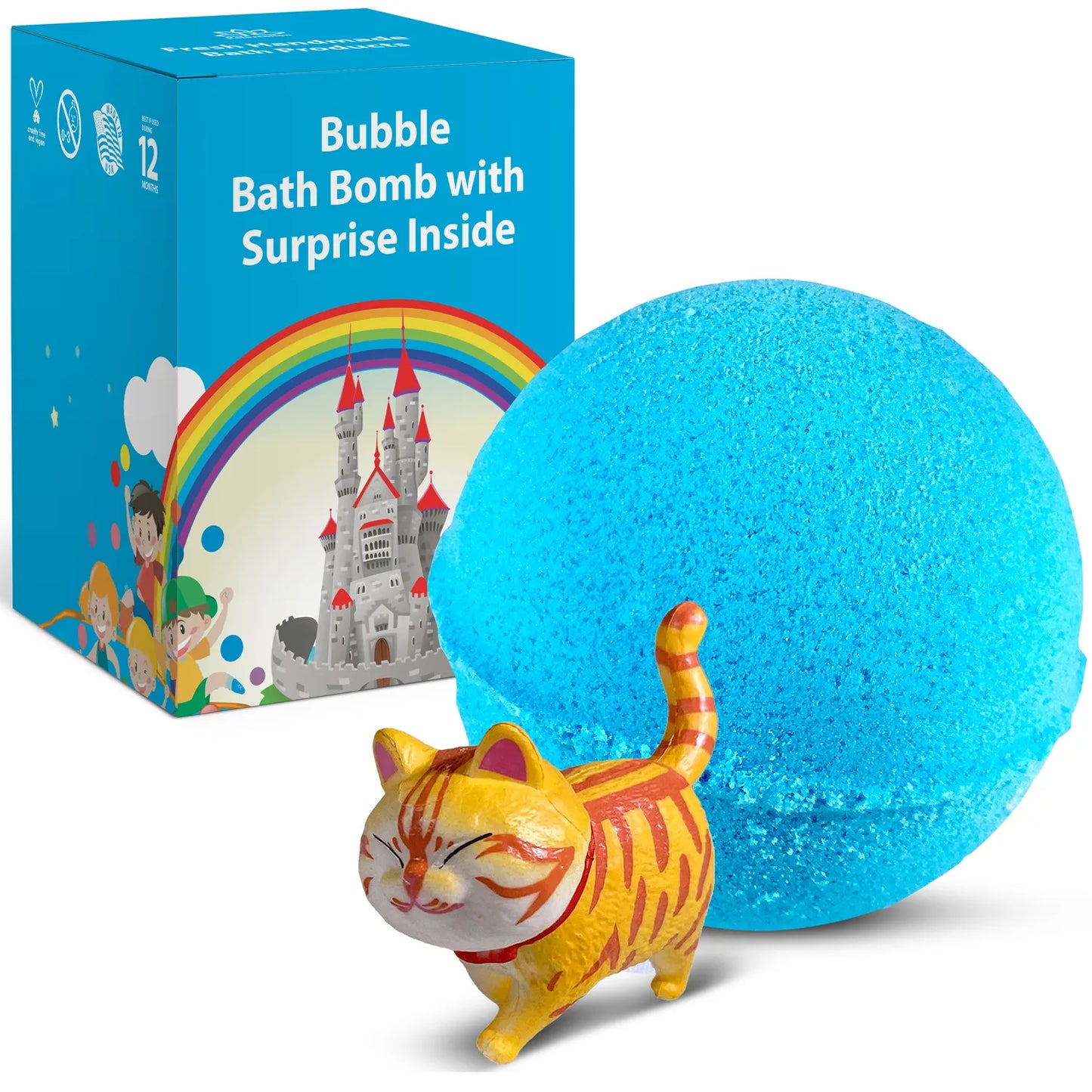 Big Cat Toy Bath Bomb for Kids with Surprise Inside