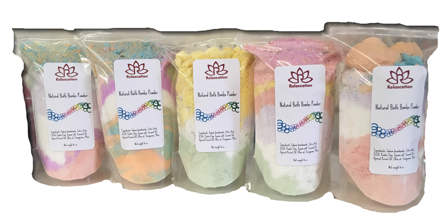 Bubble Bath Powder with Olive Oil, Coconut Oil and Apricot Kernel Oil