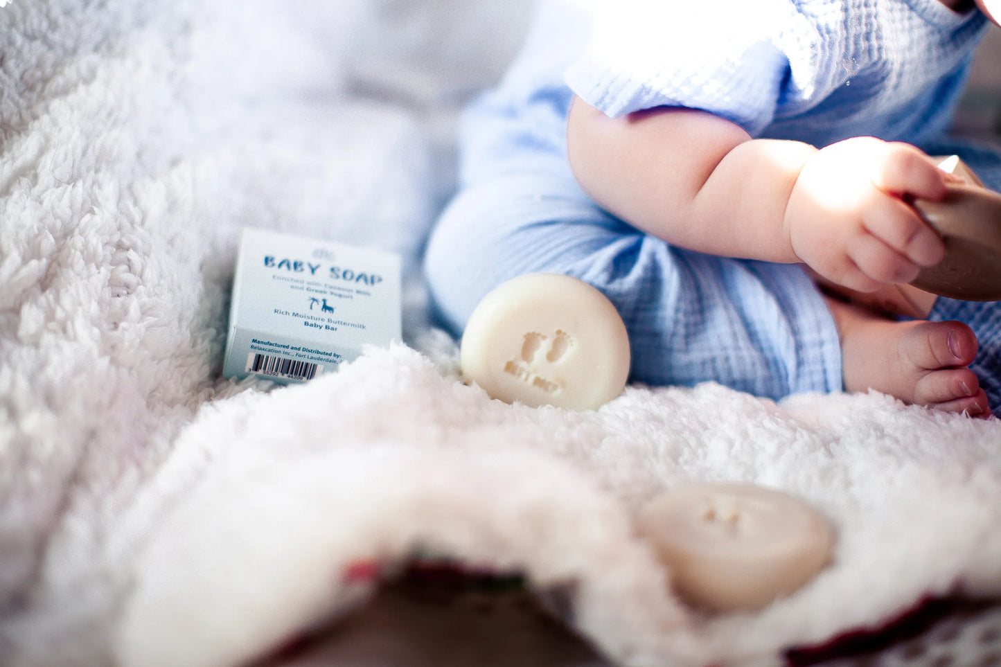 Unscented Baby Soap Bar - 4 Simple Ingredients (6 Pack)