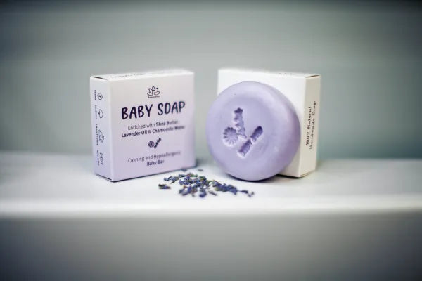 Lavender Chamomile Natural Baby Soap Bar for Kids - Calming and Relaxing