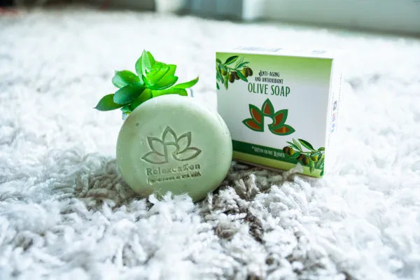 Natural Soap Bar with Olive Oil and Olive Leaves