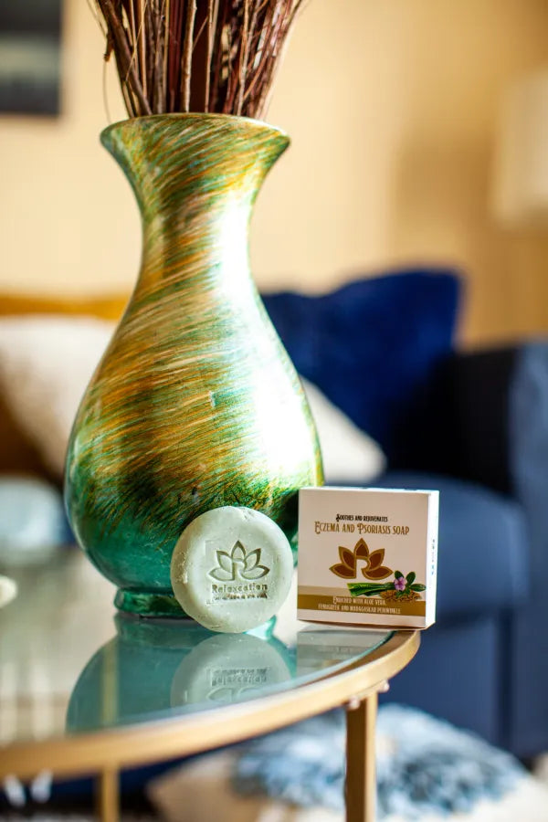 Natural Eczema and Psoriasis Soap Bar - Aloe Vera Periwinkle