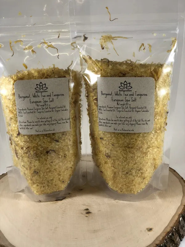 Bergamot, White Tea and Tangerine EUROPEAN SPA SALT (8 oz)
