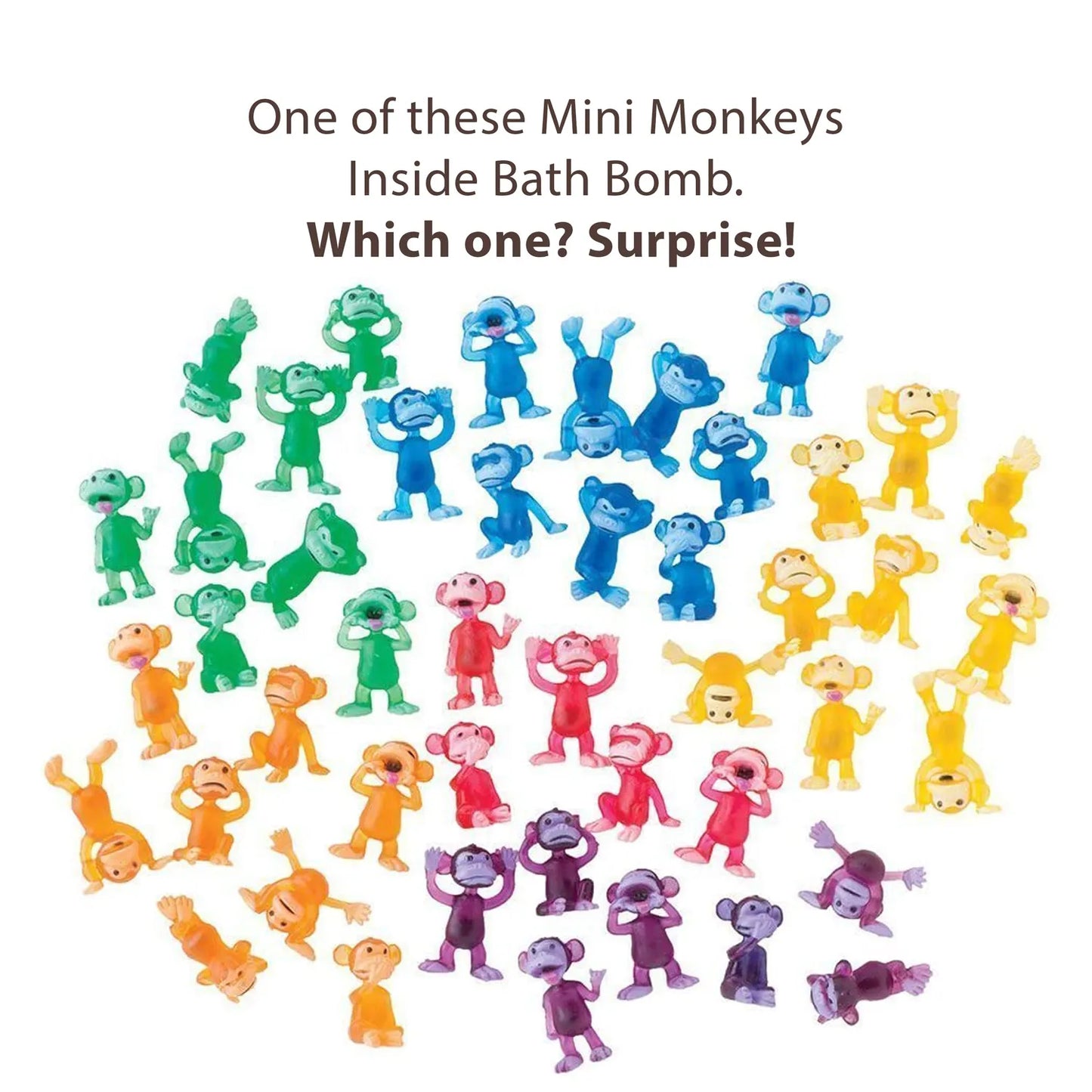 Monkey Toy Bath Bomb for Kids with Surprise Inside