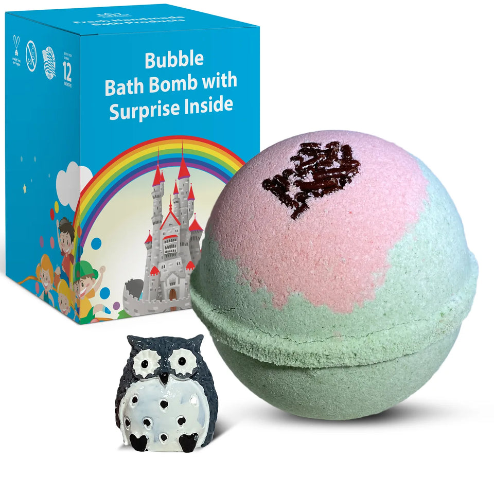 Owl Toy Bath Bomb for Kids with Surprise Inside