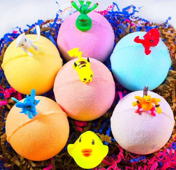 Bath Bombs for Kids with Surprise Poke Toys Inside