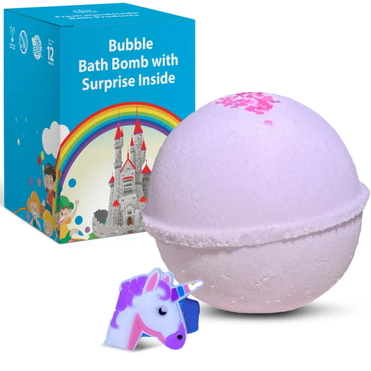 Unicorn Ring Toy Bath Bomb for Kids with Surprise Inside