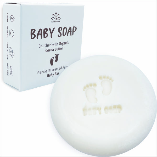 Unscented Baby Soap Bar - Only 4 Ingredients (3 Pack)